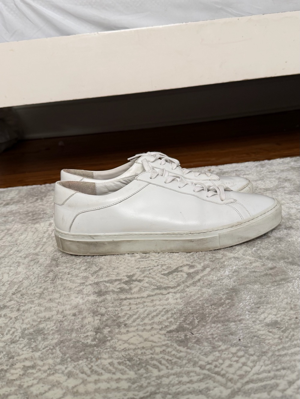 Koio Capri Men’s Triple White Leather Sneaker, Size US Men’s 12 EU 45